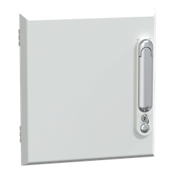 Porta canalina 6M PrismaSeT G acciaio RAL 9003 IP30/4X con serratura chiave armadi elettrici