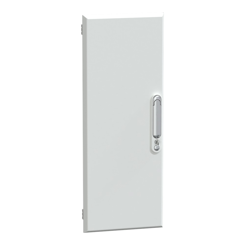 Porta piena lamiera acciaio RAL 9003 300x780 mm IP30/4X per armadi PrismaSeT G con serratura chiave