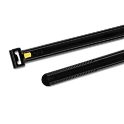 Fascetta a pistone KR 360x6 mm PA12 resistente agenti chimici e vibrazioni per cablaggi industriali