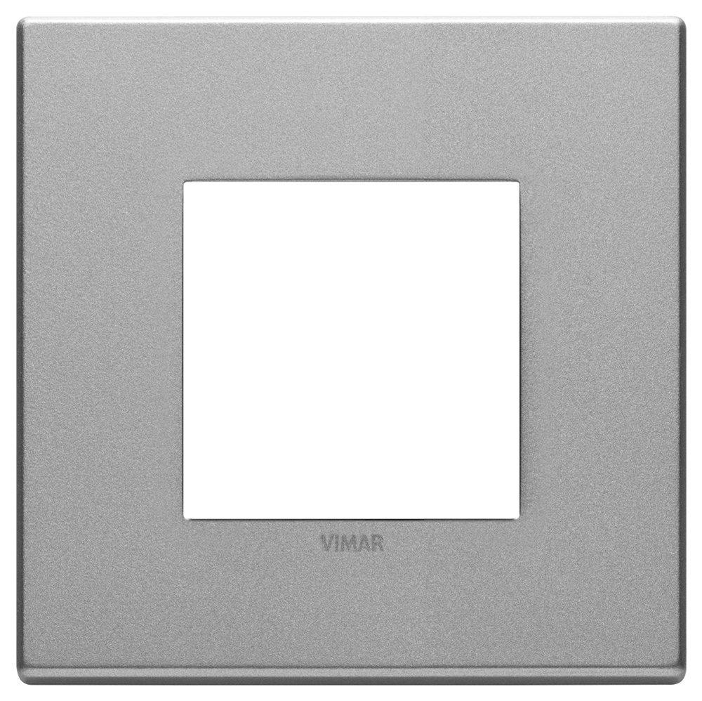 Placca 2 moduli metallo base Next per installazioni elettriche moderne