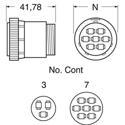 Connettore volante reversibile CPC3 maschio 3 poli per impianti elettrici professionali rapido e resistente