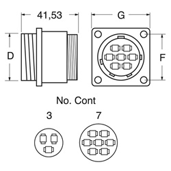 Connettore pannello reversibile CPC3 femmina 3 poli per impianti elettrici industriali compatti e affidabili