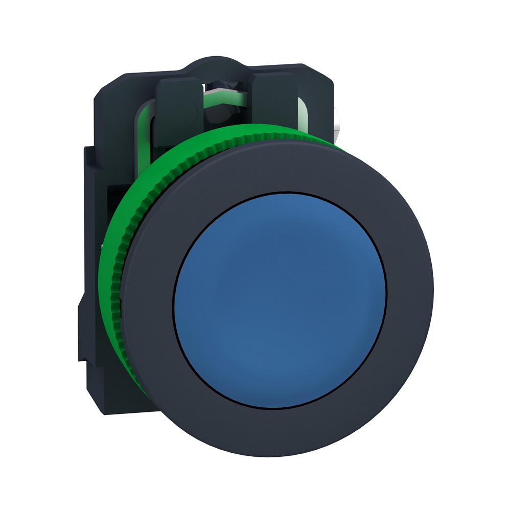 Harmony XB5, pulsante blu filopannello, in plastica, ad impulso, Ø30 1NO