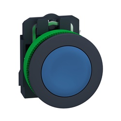 Harmony XB5, pulsante blu filopannello, in plastica, ad impulso, Ø30 1NO