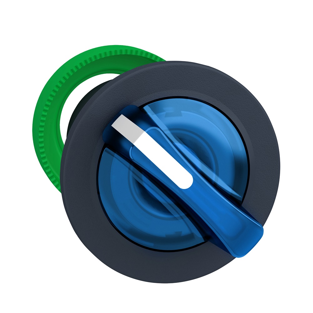 Testa selettore luminoso blu 2 pos - Ø30 - per LED universale