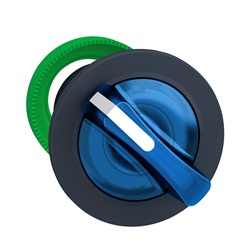 Testa selettore luminoso blu 2 pos - Ø30 - per LED universale