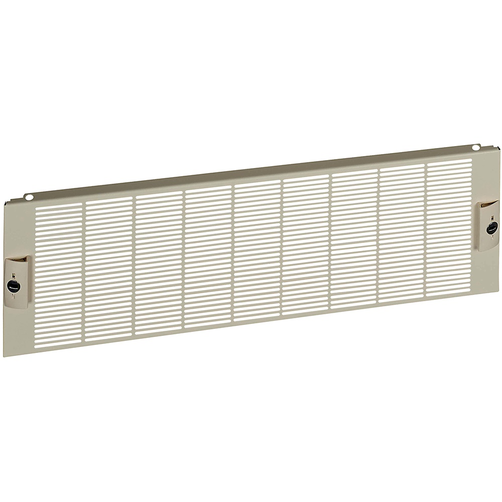 Piastra frontale ventilata IP30 acciaio bianco per armadi PrismaSeT 3 moduli 600 mm