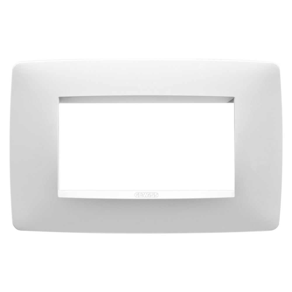 Placca One 4P bianco satinato finitura raffinata per ambienti moderni