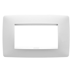 Placca One 4P bianco satinato finitura raffinata per ambienti moderni