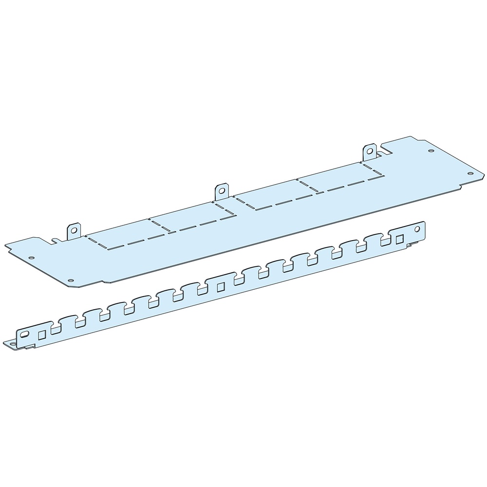 Piastra passacavi PPC per zoccolo armadio PrismaSeT G larghezza 850 mm acciaio bianco IP31/IP30/IP43