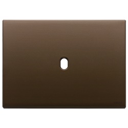 Placca 3 moduli Vintage bronzo scuro spazzolato metallo per comando elettrico