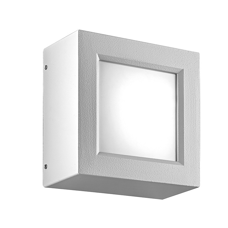 Applique plafoniera LED 8,7W bianco IP65 esterno vetro temperato satinato