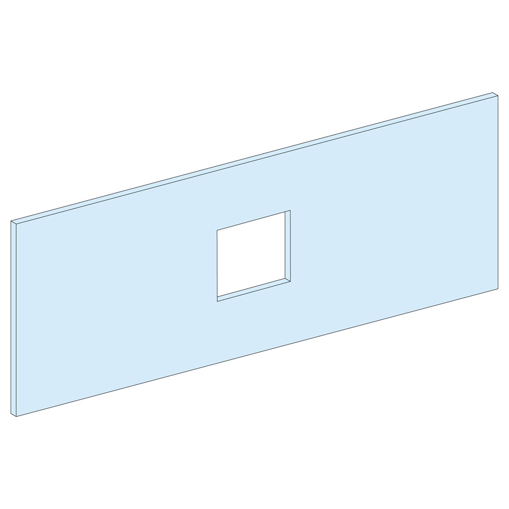 Piastra frontale pretranciata acciaio bianco per protezione dispositivi controllo NSX100/250 estratta armadi PanelSeT P