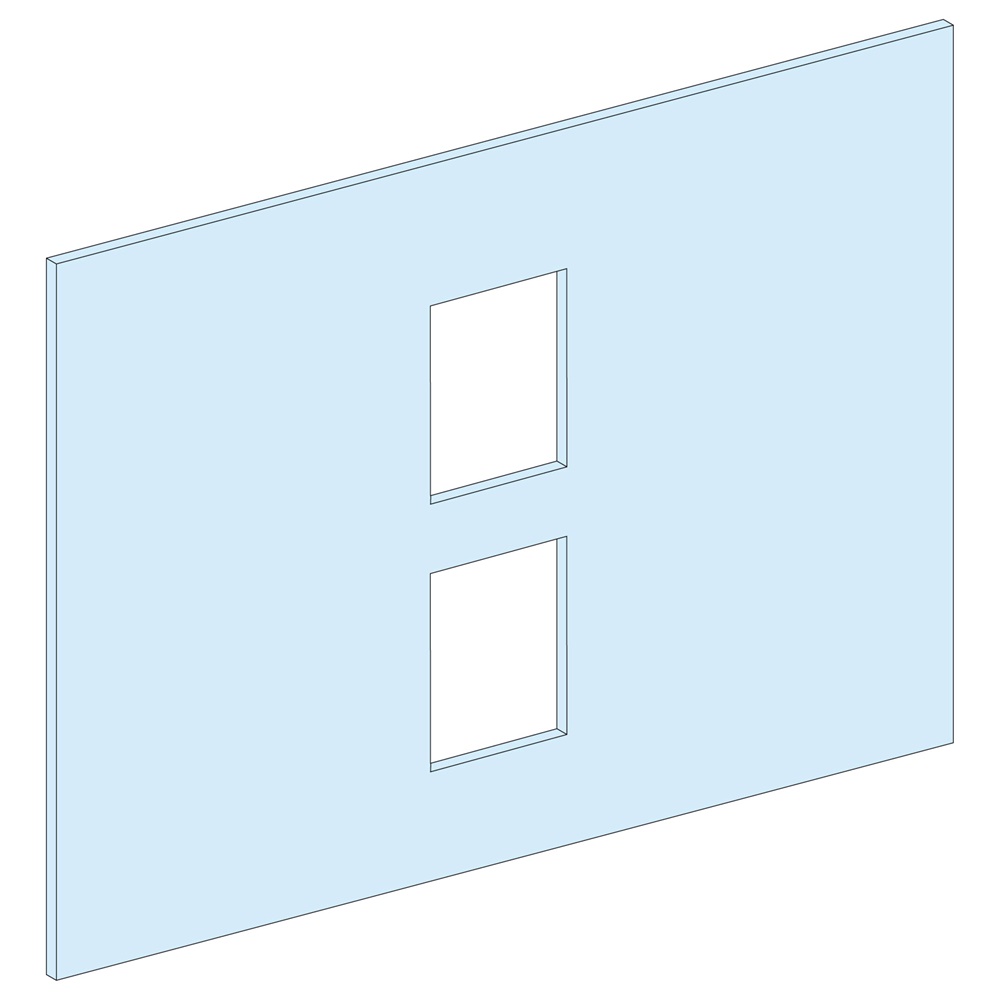 Piastra frontale pretranciata acciaio bianco per armadi PanelSeT compatibile ComPacT NS630 H tel