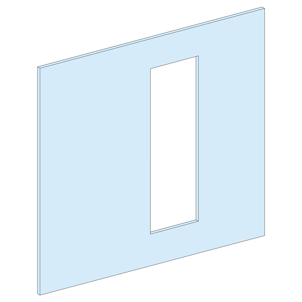 Piastra frontale monoblocco INS630 compatibile armadi PanelSeT protezione dispositivi controllo acciaio bianco