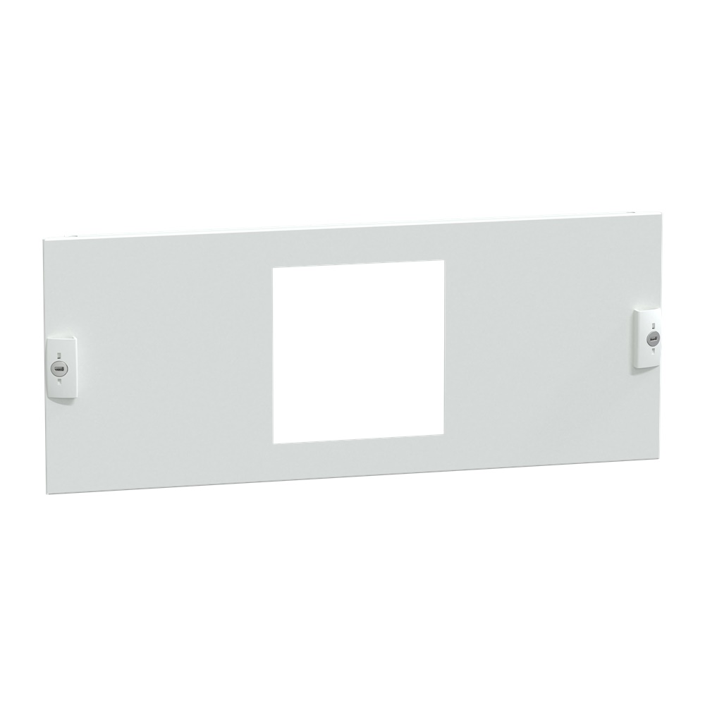 Piastra frontale pretranciata acciaio bianco per protezione dispositivi controllo armadi PanelSeT P 650 mm 4 moduli