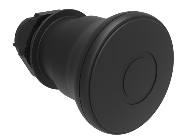 Pulsante fungo nero 40mm push/pull operatore arresto semplice serie Platinum