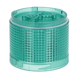 Modulo luminoso LED verde 70mm luce fissa o lampeggiante per segnalazione industriale