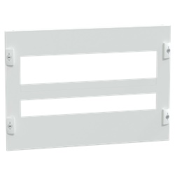 Piastra frontale in acciaio bianco per vani PrismaSeT compatibile NSX100-250VIGI, installazione verticale, protezione fughe a terra, armadi 600 mm, 7 moduli verticali