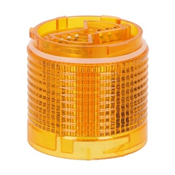 Modulo luminoso LED arancio 50mm luce fissa o lampeggiante per segnalazione industriale