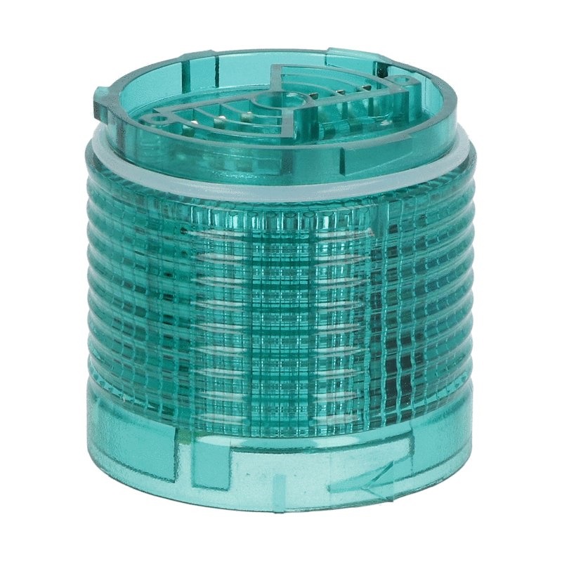Modulo luminoso LED verde 50mm luce fissa o lampeggiante segnalazione industriale