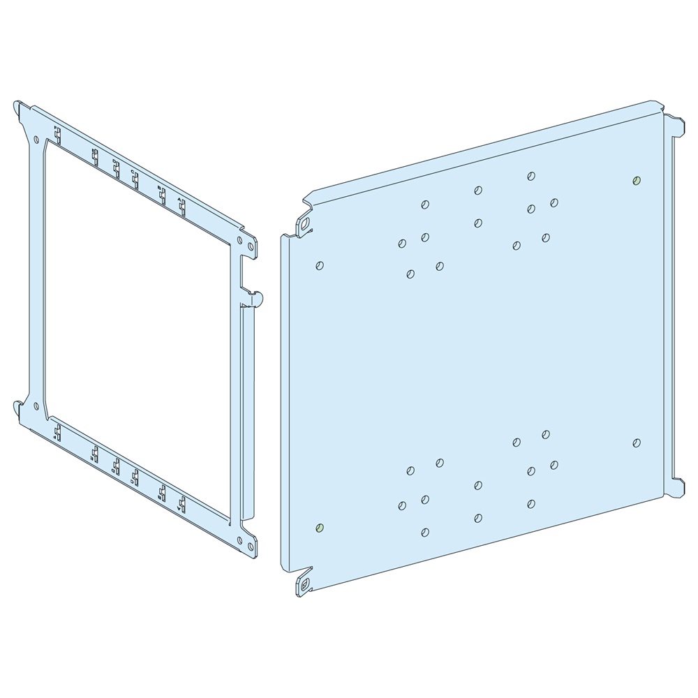 Piastra fondo fisso NS1600 L400 acciaio bianco per armadi elettrici verticali