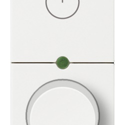 Dimmer rotativo universale 230V antibatterico bianco per lampade LED, CFL, incandescenza, trasformatori elettronici