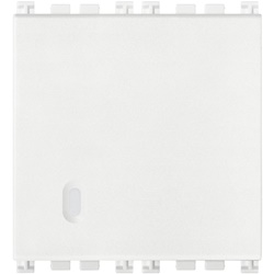 Interruttore 1P 10AX 2 moduli bianco illuminabile per uso domestico e professionale