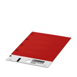 Targhetta rossa 60x30mm per morsettiere