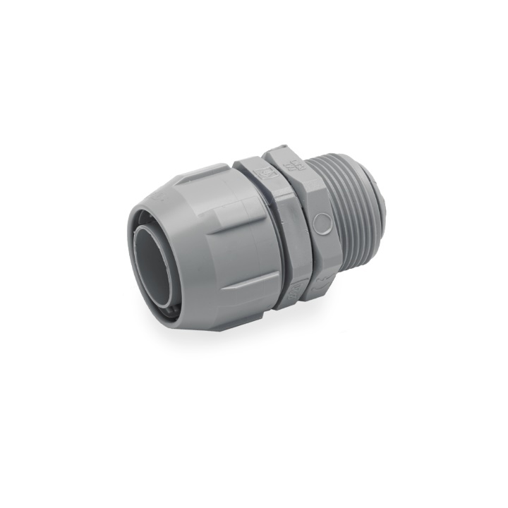 RACCORDO PVC M. G  T.FLESS.10 GRIGI