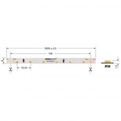 STRI.LED 17W/M BC 220V IP65 5M