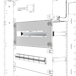 PANNELLO FINISTRATO - CON GUIDA DIN - QDX - 35 MODULI - 850X150MM