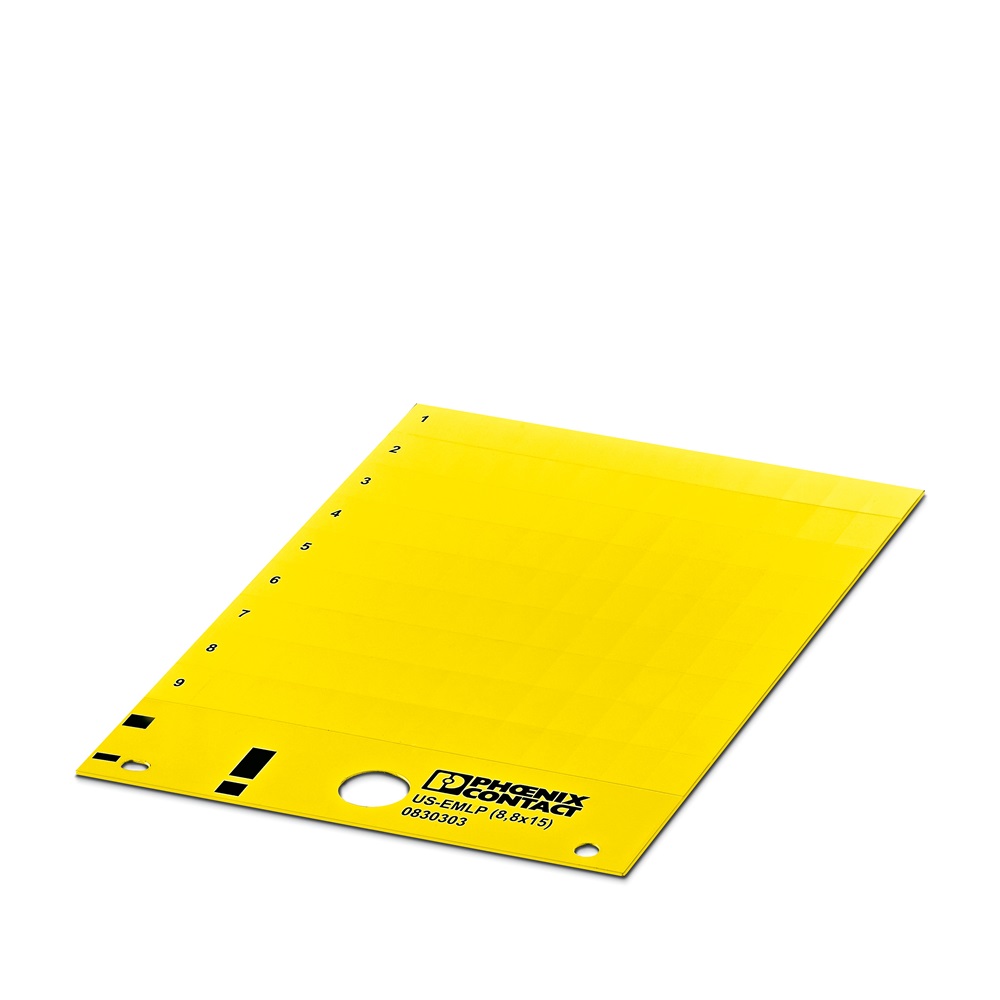 Targhetta gialla 8,8x15mm per morsettiere