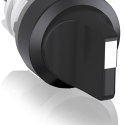 Selector switch 2 posizioni mantenuto maniglia corta nero plastica per impianti elettrici professionali
