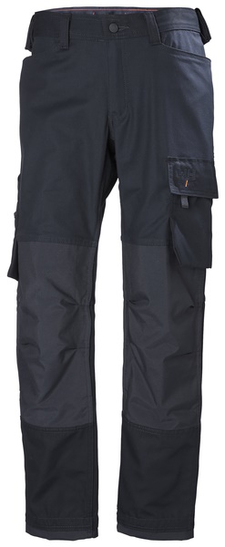 Pantaloni lavoro Oxford navy elasticizzati con rinforzi ginocchia tasca portametro uso elettrico
