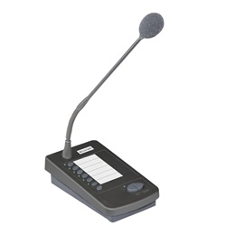 Postazione microfonica 12 zone, microfono stelo, 7 livelli priorità, tasti configurabili