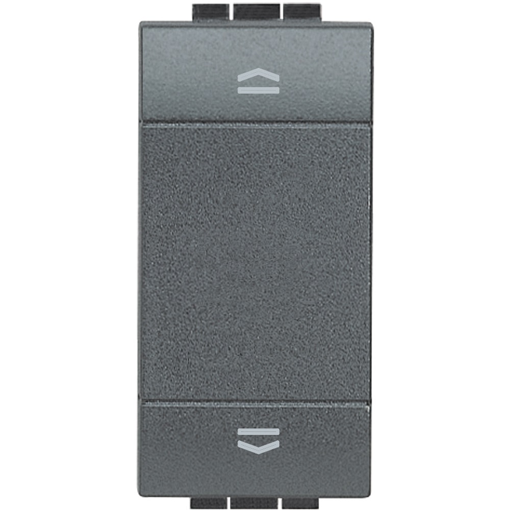 Commutatore doppio tasto 16A 250Vac antracite per installazioni elettriche domestiche e professionali