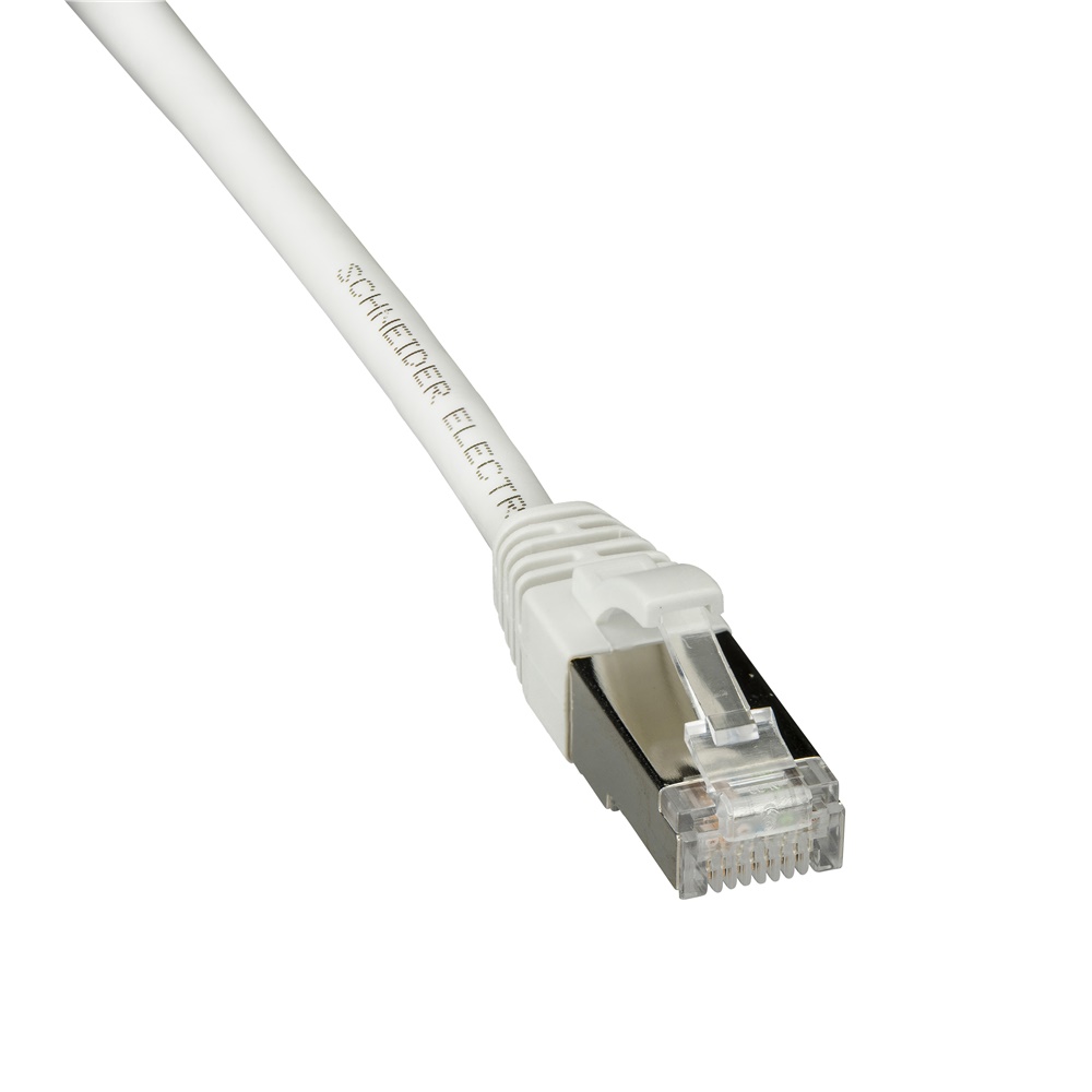 Patch cord Actassi Cat 6A S/FTP 4 coppie LSZH 2 m bianco 550 MHz rete dati