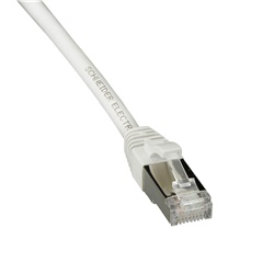 Patch cord Actassi Cat 6A S/FTP 4 coppie LSZH 2 m bianco 550 MHz rete dati
