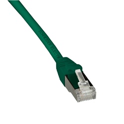 Patch cord Cat6A S/FTP 4 coppie LSZH 0,5 m verde 550 MHz rete dati
