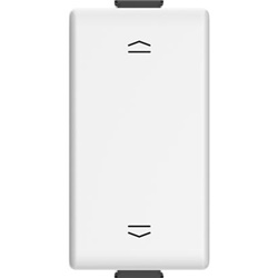 Pulsante doppio interbloccato antibatterico 10A 250V per comando tapparelle motorizzate bianco Matix