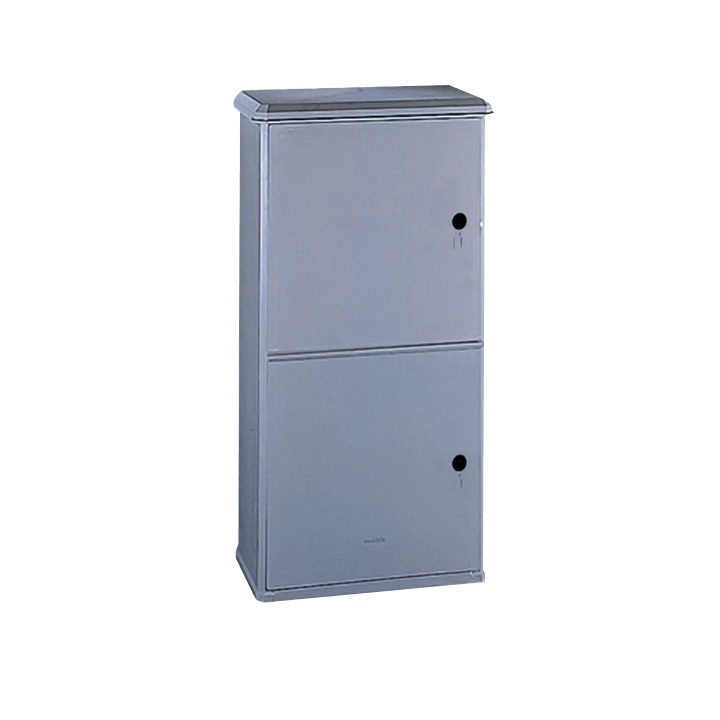 Armadio vetroresina 2 vani IP44 IK10 grigio RAL 7040 per installazioni industriali