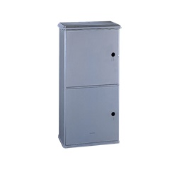 Armadio vetroresina 2 vani IP44 IK10 grigio RAL 7040 per installazioni industriali