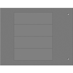 Targa MG-VRT-A 25x80 mm grigio halogen free per quadri elettrici