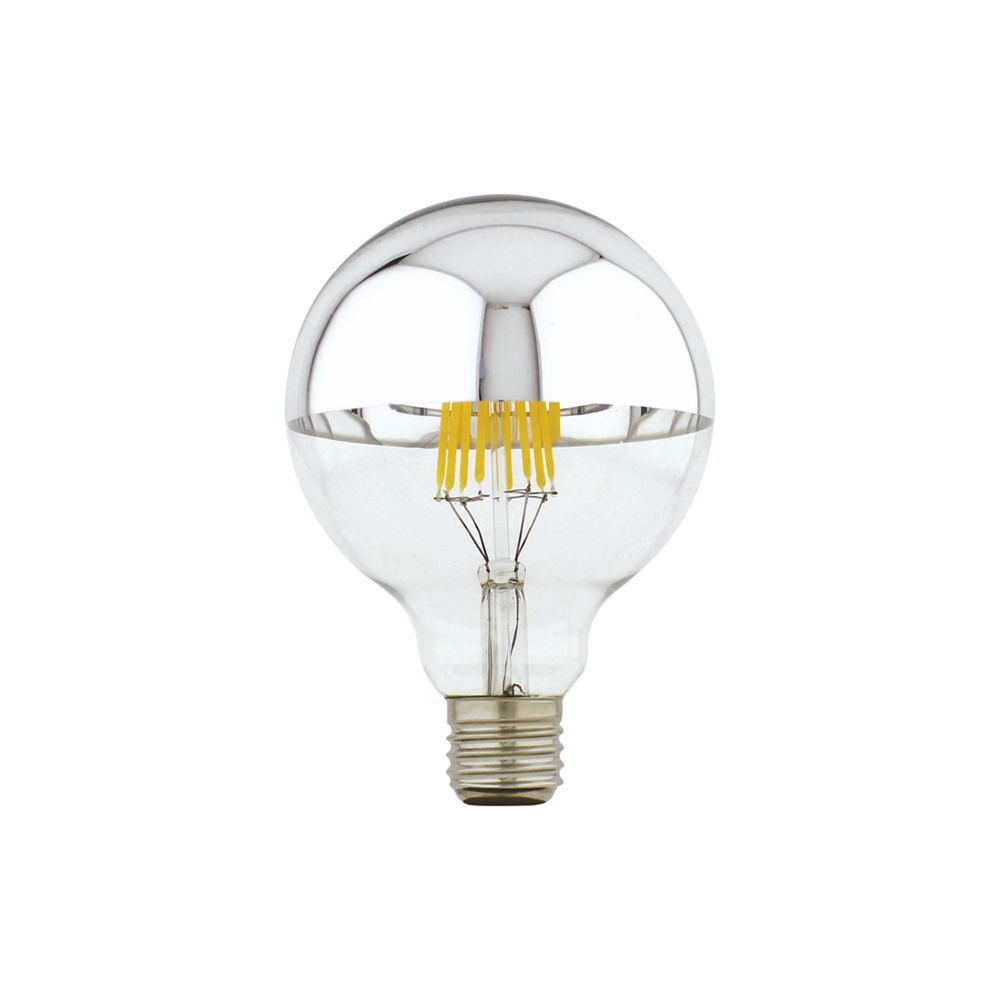 Lampadina LED E27 7W dimmerabile finitura cromo per illuminazione interna efficiente