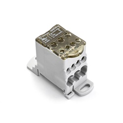 Ripartitore unipolare serie DBLOCK 80A 6 uscite serraggio diretto cablaggio quadri controllo distribuzione
