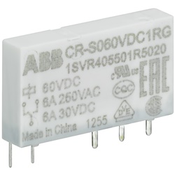 Relè interfaccia pluggable 1c/o 24V DC 6A 250VAC per montaggio su PCB e guida DIN