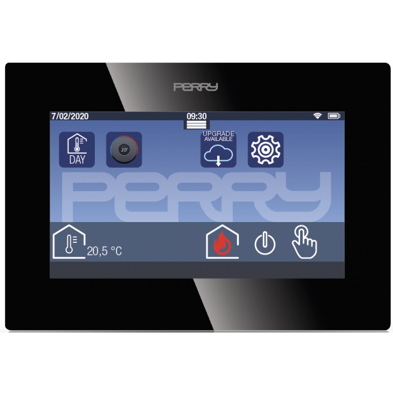 Cronotermostato multizona parete display touch screen RS485 risparmio energetico fino 8 zone