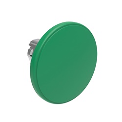 Pulsante fungo metallico 60mm verde impulso serie Platinum per comando industriale