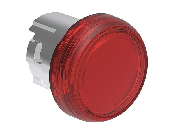 Testa indicatore luminoso metallica rosso Ø22mm serie Platinum senza base fissaggio